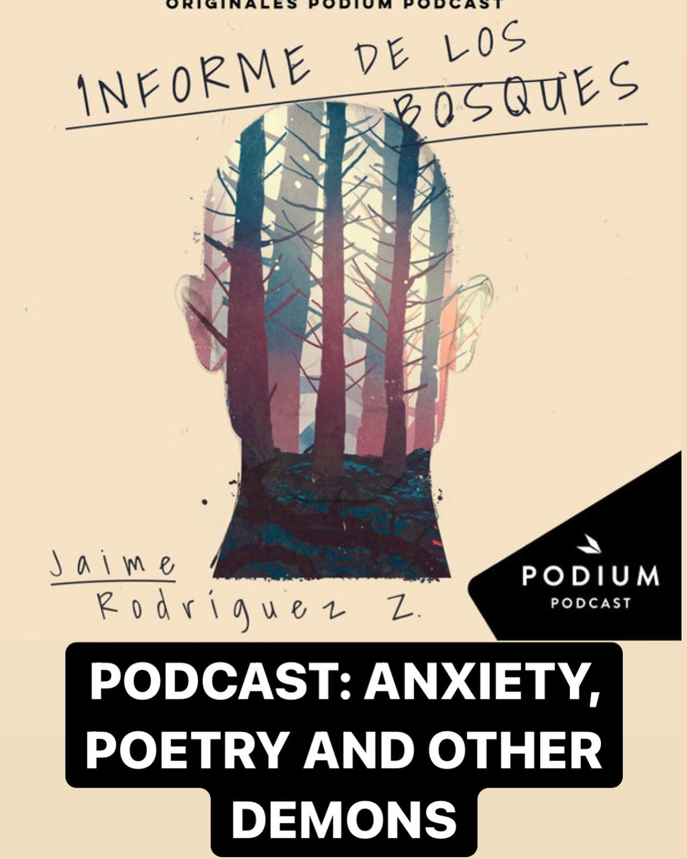 In a context of mental health global crisis in our pandemic world, @jaimerodriguezavaleta, a Peruvian journalist living in Madrid, writes and narrates “Informe de los Bosques” [Report of the Forests], a @podiumpodcast in Spanish about “anxiety and other darkness.” Historical, academic, statistical, and poetic references complement an intense struggling personal story. A fierce testimony, while deconstructing itself at every step, seeks to serve as therapy. 

Review by @paulalonso1 

Link in bio to read the complete review in English and Spanish. 

#podcast #mentalhealth #spanishpodcast #peruvianpoetry #anxiety #depression #writing #review #salud mental #depresión